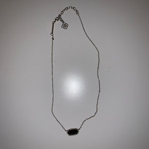 black kendra scott necklace w/ gold chain